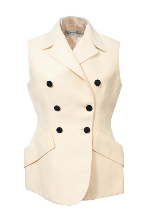 Christian Dior Jackets & Blazers - Christian Dior $4,100 Bar Vest In Ivory Size 34 EU 0-2 US XS